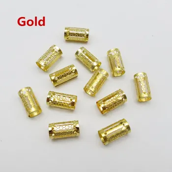 

wholesale 200pcs-1000pcs Golden/ Silver adjustable micro hair dread Dreadlock Beads cuffs clips accessories approx 8mm hole