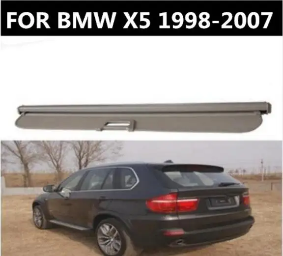 

JIOYNG Car Rear Trunk Security Shield Cargo Screen Shade Cover For BMW X5 E53 1998 1999 2000 2001 2002 2003 2004 2005 2006 2007