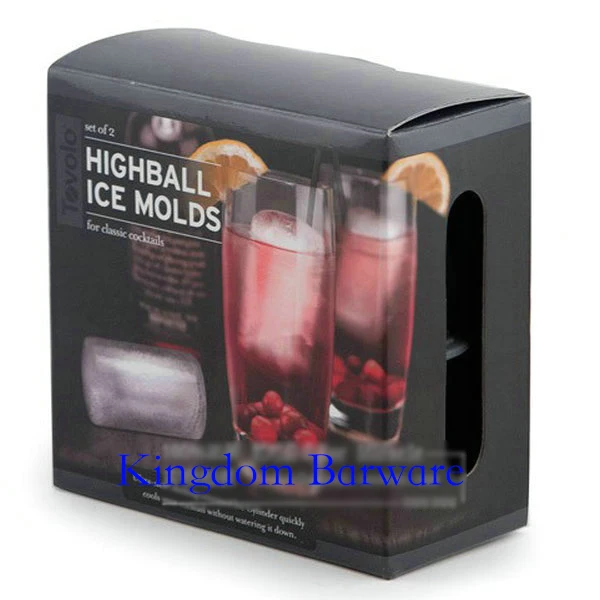 Highball Ice Silicone Molds Whiskey Cocktail Ice Maker Mold 2 Large
