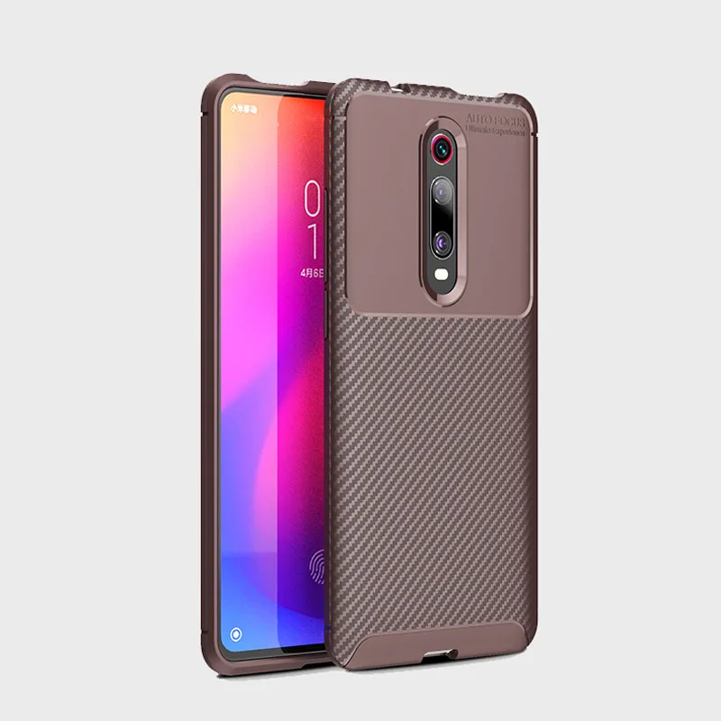 Бампер для Xiaomi mi 9 T мягкое силиконовое покрытие чехол xaomi xiomi mi 9 T Pro карбоновые чехлы для телефонов 9 T mi 9 T Xiao mi 9 T - Цвет: Coffee