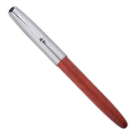 Перьевая ручка Jinhao 0,38 мм с капюшоном Перо дерево металл практика письма Подарочные ручки для студент, школа, офис принадлежности 1 шт./лот