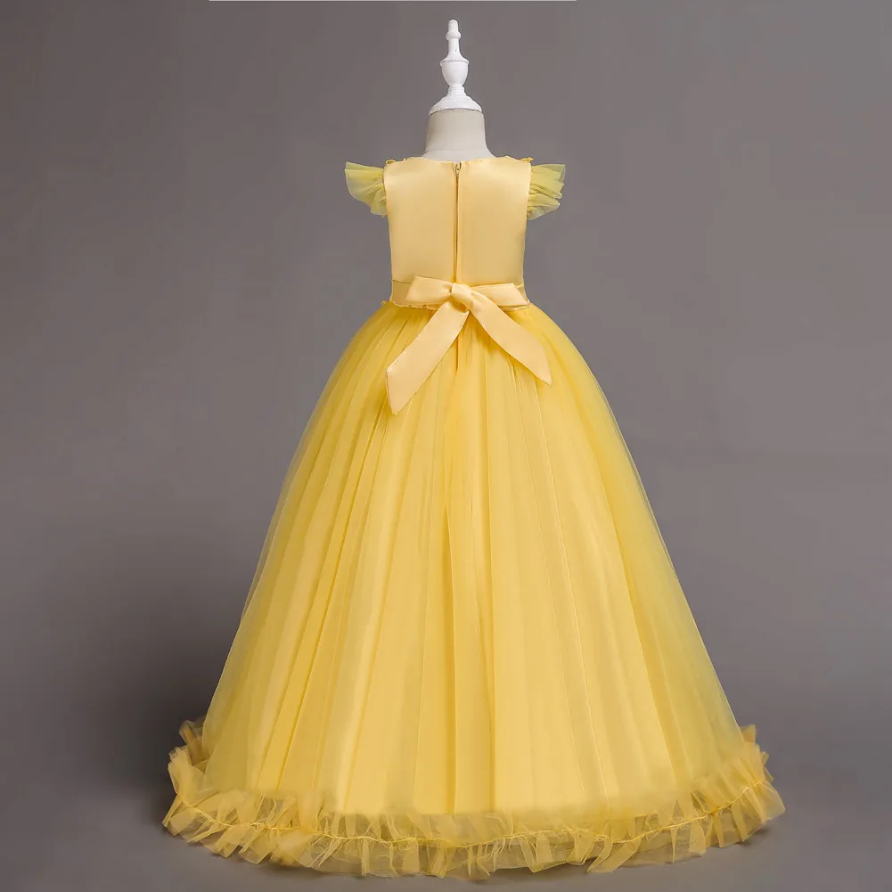 

Kids Bridesmaid Lace Girls Dress For Wedding and Party Dresses Evening Christmas Girl long Costume Princess Children Fancy 4 14Y