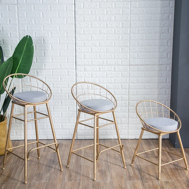 Best Offers New Nordicr iron bar chair gold family high stool modern dining chair metal bar chair Metal bar stool Bar Furnitrue 3 Sizes Best Offers New Nordicr iron bar chair gold family high stool modern dining chair metal bar chair Metal bar stool Bar Furnitrue 3 Sizes