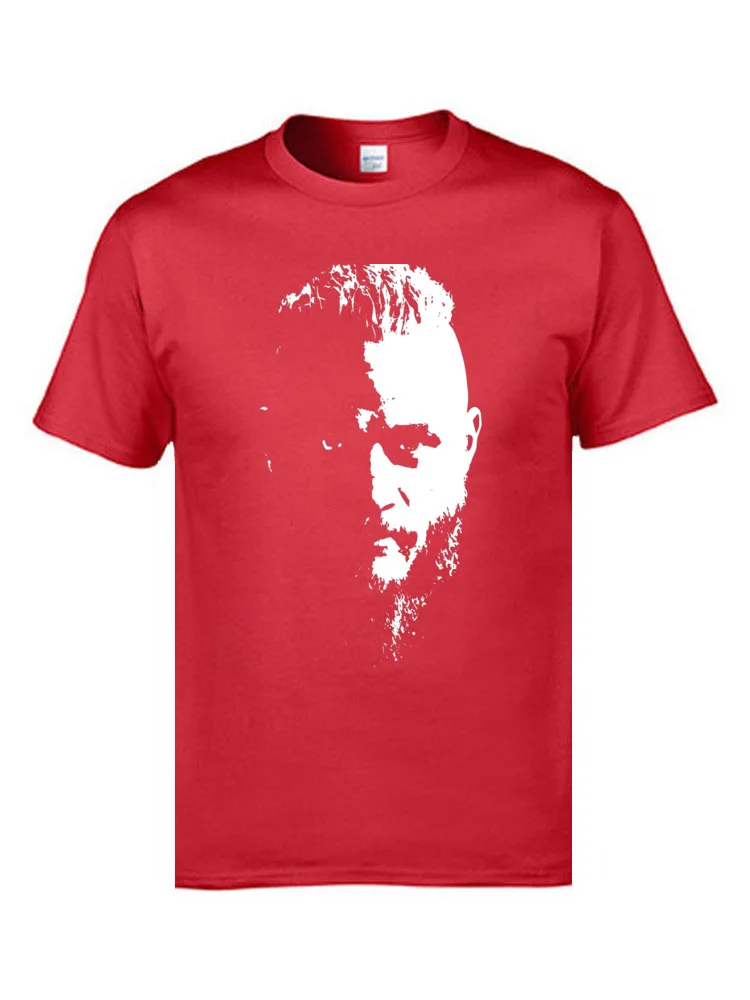 Ragnar from Vikings 7367 Short Sleeve Tops Shirts O Neck 100% Cotton Fabric Men's T Shirt Casual T-Shirt New Design Ragnar from Vikings 7367 red
