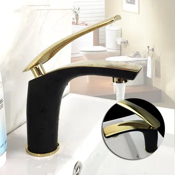 

Basin Faucet Hot&Cold Sink Mixer Bathroom Basin Tap Brass Faucet Mixer Tap Black Gold Bathroom Faucet Crane Sink Tap Wash Tap