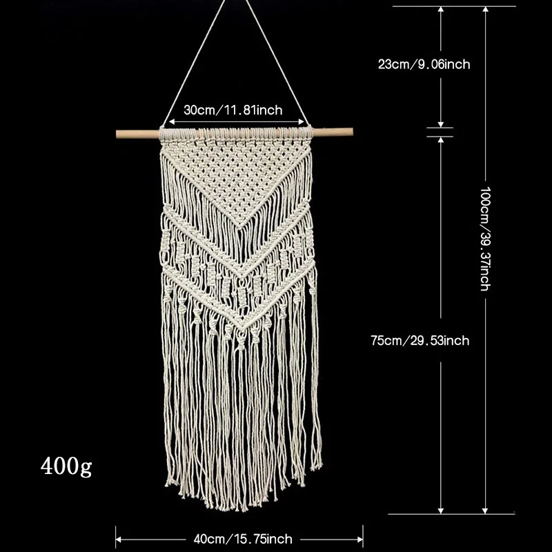 Богемный большой шикарный макраме тканый хлопковый гобелен ручной работы на стену ткань для дома в общежитии украшение для дома Бохо Арт Деко