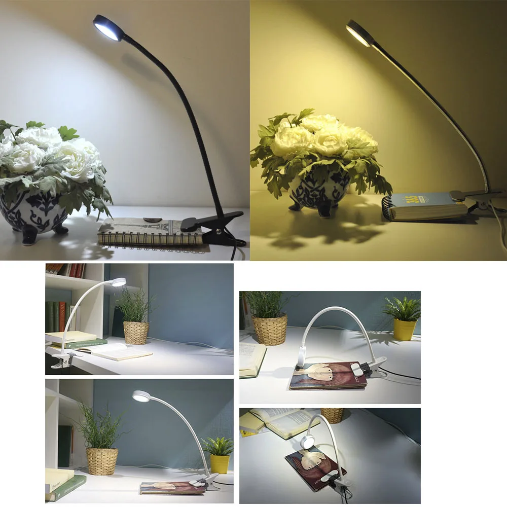 

Clip-on Book Reading Lamp with USB 3W Flexible LED Reading Lamp USB Power Supply LED Reading Book Lamp