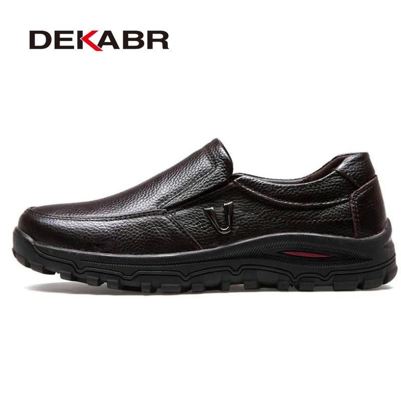 DEKABR Men's Genuine Leather Shoes Business Dress Moccasins Flats Slip On New Men's Casual Shoes Dress Mens Business Shoes 38-48 DEKABR Men's Genuine Leather Shoes Business Dress Moccasins Flats Slip On New Men's Casual Shoes Dress Mens Business Shoes 38-48
