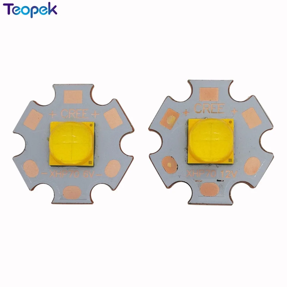 

2017 Newest High Power Cree XHP70.2 White 6500K / Neutral White 5000K LED Emitter With 20mm/16mm DTP Copper MCPCB