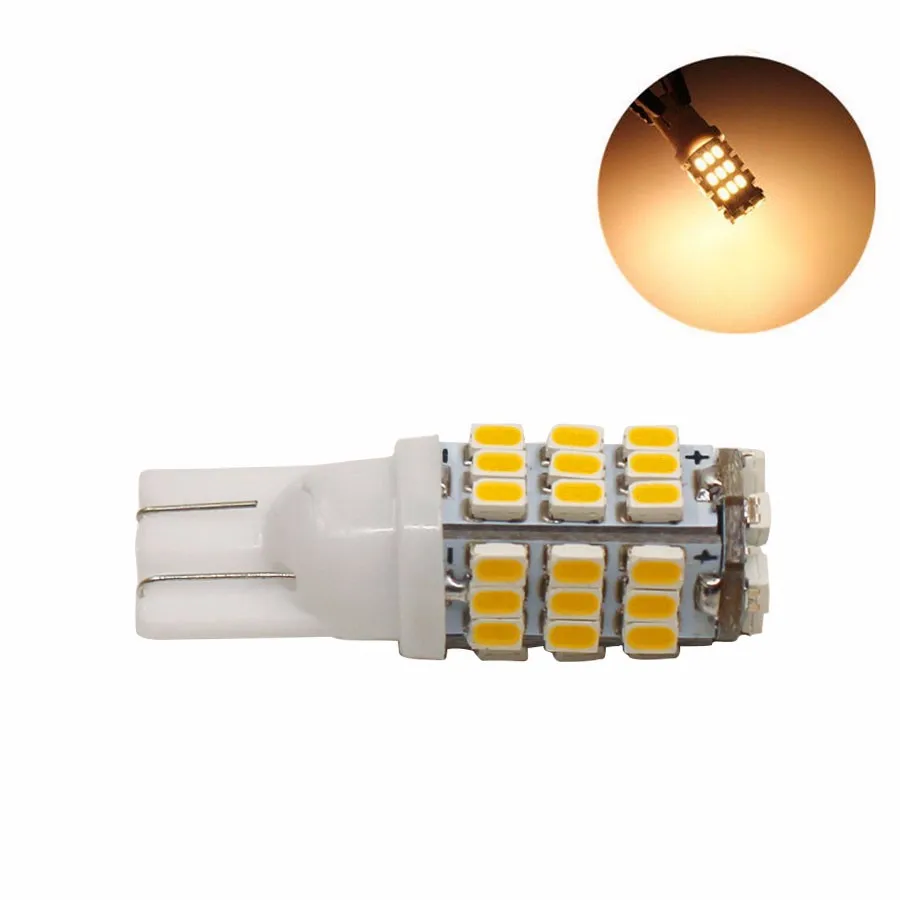 Hyzhauto 10 шт. T10 W5W светодиодный теплый белый свет лампы 3020/1206 42smd светодиодный огни автомобиля 4300 К Авто Чтение/внутренний и внешний створчатый распашный дверь/боковые габаритные светодиодные лампы 12V