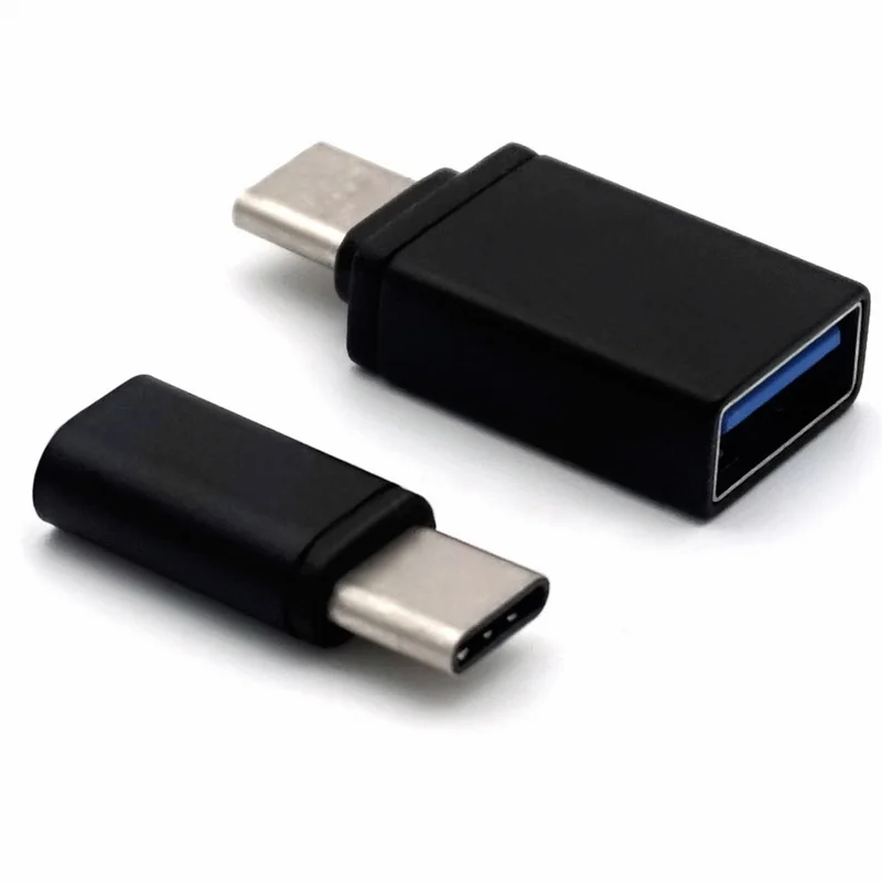 Portefeuille 2in1 USB Type C Adapter To Micro USB OTG Aluminum For Samsung Galaxy S8 Plus LG G6 G5 MacBook Nintendo Switch Cable (9)