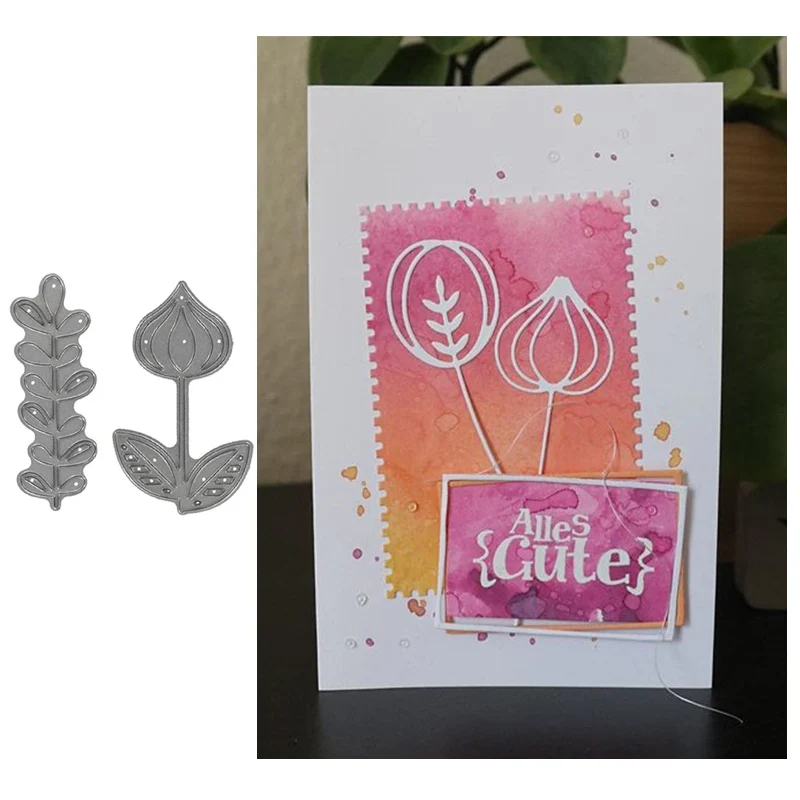 

Button Foliage Wood Flower Buds Metal Cutting Dies Stencils for DIY Scrapbooking Album Stamp Card Embossing New 2019 Die Cut