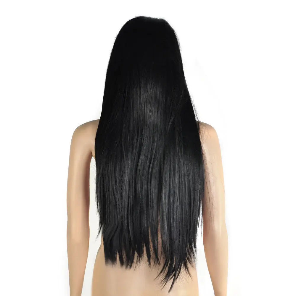 Горячая длинный прямой парик для косплея черный 76 см синтетические волосы парики Новые Модные женские парик для костюмированной вечеринки