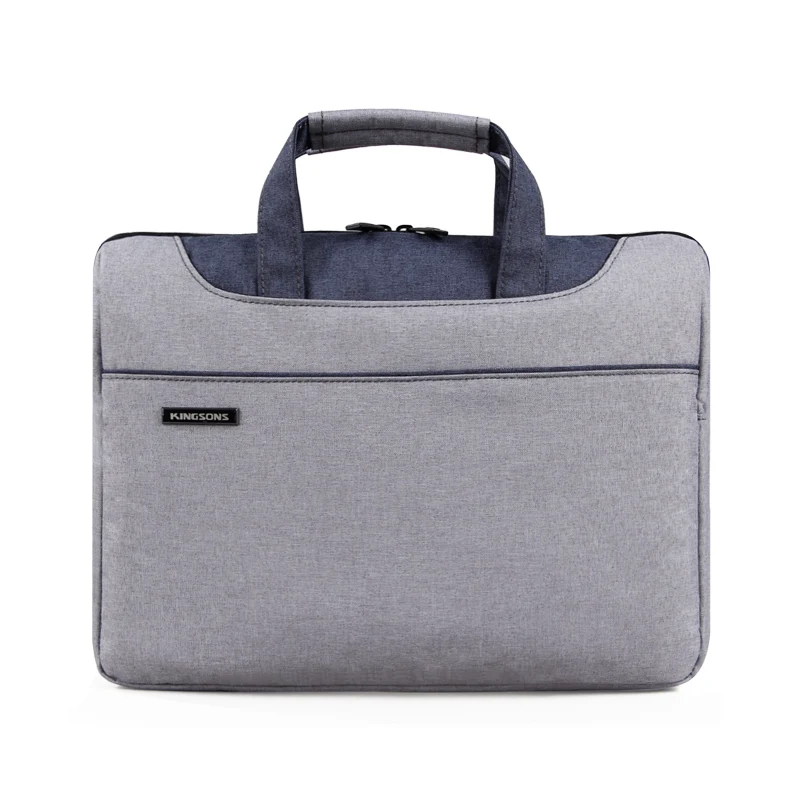 Kingsons Высококачественная сумка для ноутбука для мужчин и женщин, дорожная деловая сумка для ноутбука, вместительная сумка для компьютера 11 13 14 15 дюймов - Цвет: Серый