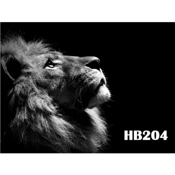 

LB Polyester Solemn Lion Black And White Washable No Crease Background Decor Backdrop Photography Studio Props Photographic
