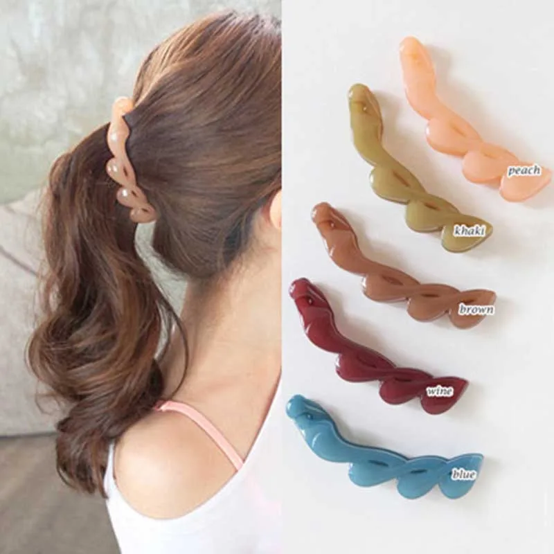 

New Korean Hair Banana Clip Horsetail Hair Grip Cute Girls Women Hair Hairpin Headwear Accessories para el pelo Fashion Hot Sale