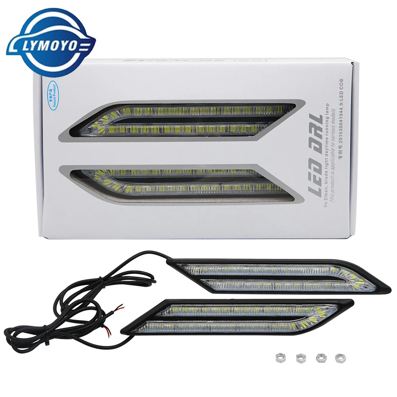 

2Pcs/Set car DRL Led Daytime Running Lights Car Brake&Steering Light Source Car Styling Waterproof 5 Colors Fog Lamps DC12v