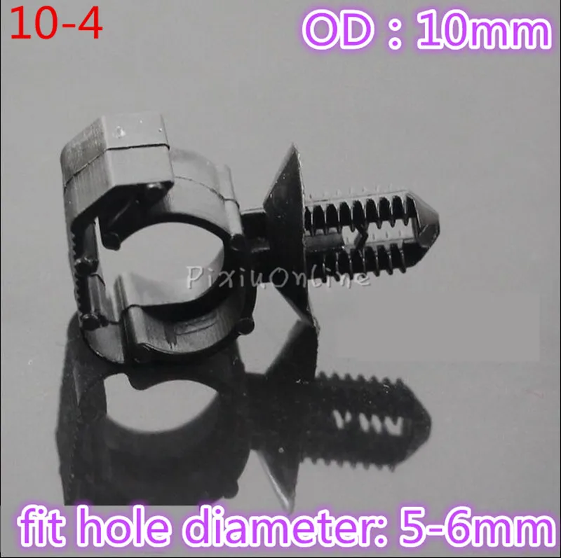 2pcs YL755 OD 10mm Universal Plastic Car Wire Harness Clips Buckles