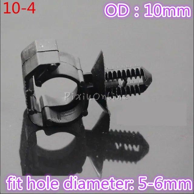 2pcs YL755 OD 10mm Universal Plastic Car Wire Harness Clips Buckles