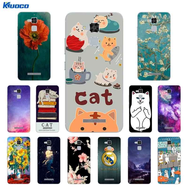 

Cover for Asus Zenfone 3 Max ZC520TL Cat Landscape Printing Case Silicon Coque for ZenFone 3 Deluxe ZS550KL Soft TPU Phone Bag