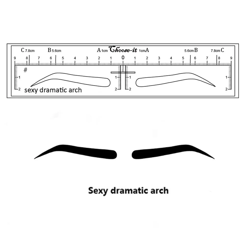 10 шт. трафареты для бровей с микроблейдингом, наклейки, принадлежности для перманентного макияжа, одноразовые формы для бровей, руководство по рисованию#2