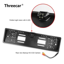 Nuovo Arrivo Europeo Universale Dell’automobile Della Pagina della Targa Della Macchina Fotografica Auto Inversione di Retrovisione di Backup Della Macchina Fotografica 4 LED Per Tutti gli stati Europei auto