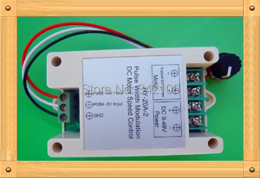 

Free Shipping!!! HY-20A-2 PWM DC motor speed controller / Support frequency input control / 0-5v control 9V-48V