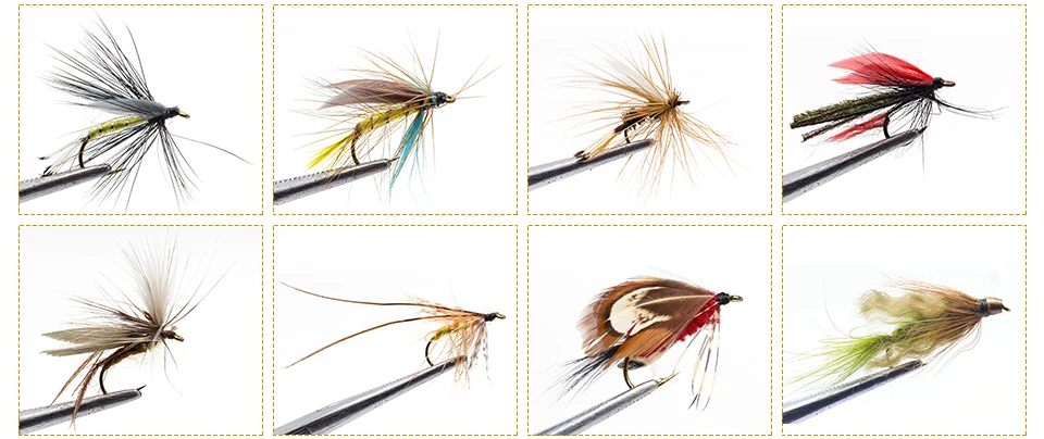 Moscas para Truta Molhado Seco Mosca Pesca Moscas Isca Conjunto Voar Amarrando Material Mão Amarrada Nymph Pike 225 Pçs 20 Cheap Iscas artificiais