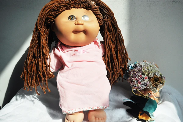 cabbage patch doll with braids