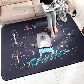

Infant Shining Baby Play Mats Children Cartoon Carpet Suede Large Rugs Living Room Children Bedroom Thicking Blanket