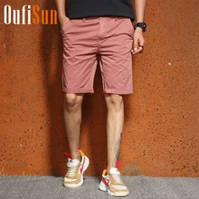 Oufisun мужские шорты Карго летние хлопок свободные армейские зеленые мужские эластичные повседневные шорты для мужчин размера плюс