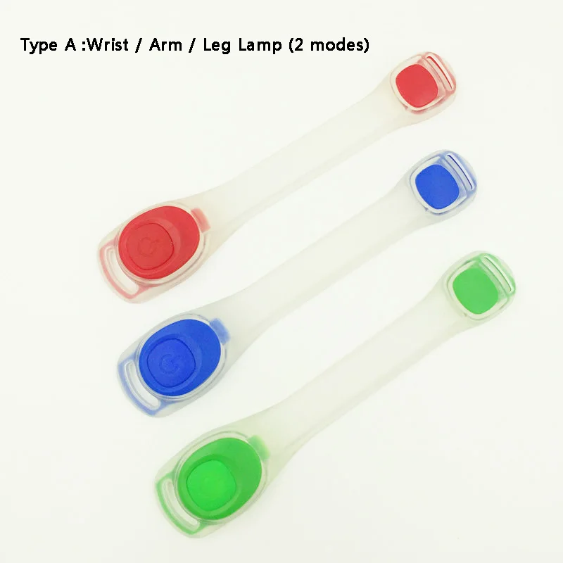 Led Silicone Emergency Lamp 2 Modes Leg Arm Running Cycling Outdoor Waterproof Safety Wrist Strap Warm Light Flashing Night Lamp 2265