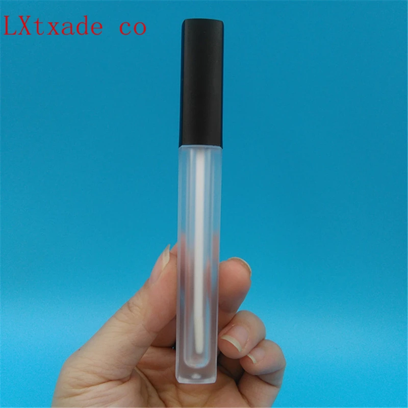 

4.5ml Black lid Plastic Empty Lip Gloss Containers New Style Rectangle Frosted White Lip Balm Lipstick Tubes Packaging Bottles