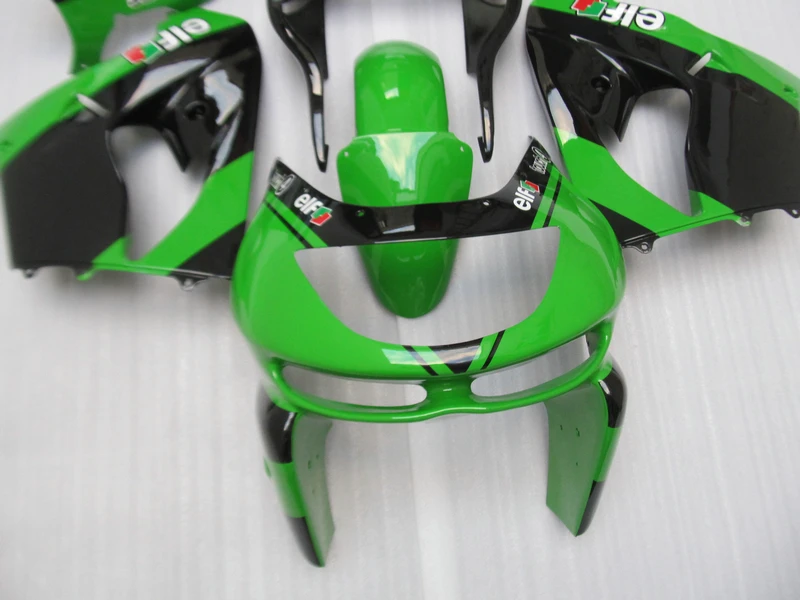 Высокое качество ABS пластик комплект обтекателей для Kawasaki ZX9R 1998 1999 ниндзя 98 99 цвета: зеленый, черный Обтекатели для кузова Комплект SZ11
