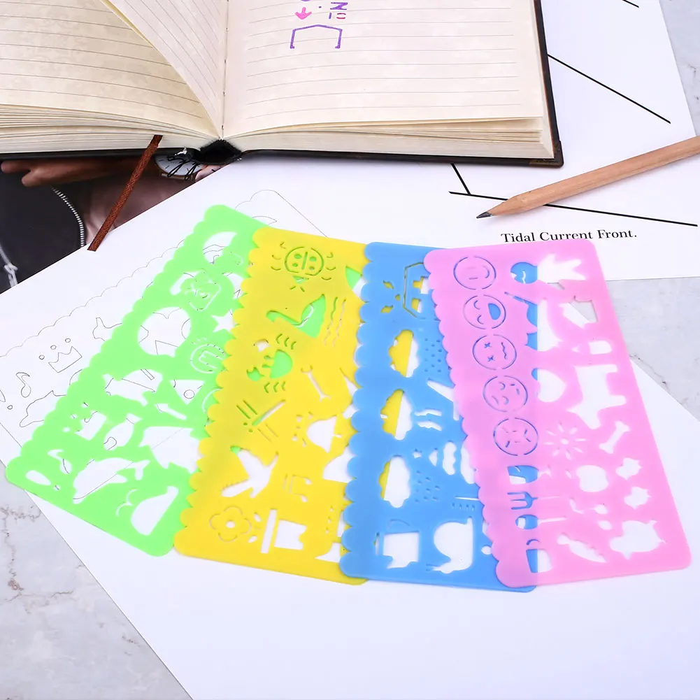 Пластиковая линейка спирографа линейки для рисования Геометрическая линейка креативная школьная