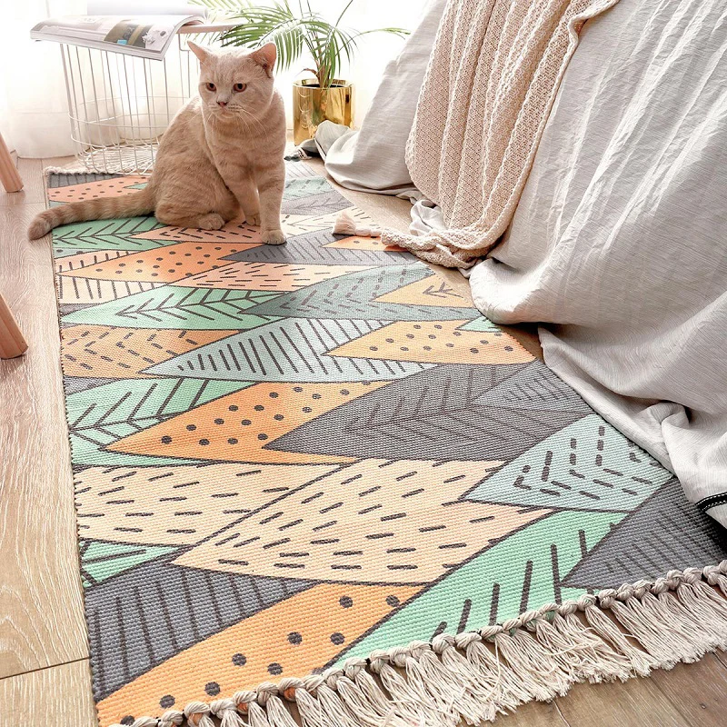 

Sun Forest Carpet Contracted Living Room Decorative Mat for Decoration Floor Kitchen for Nordic Style Sofa Bedroom Home