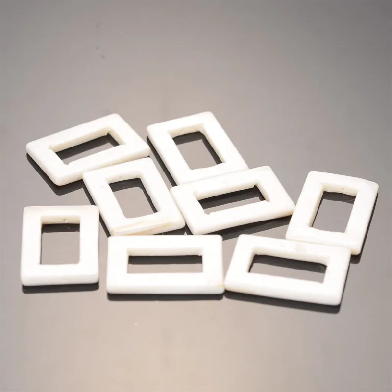 

Miasol New Arrival 5Pcs/lot 30x20mm Dyed Mother Of Pearl Freshwater Shell Square Charm Spacers Beads For Diy Jewelry Making