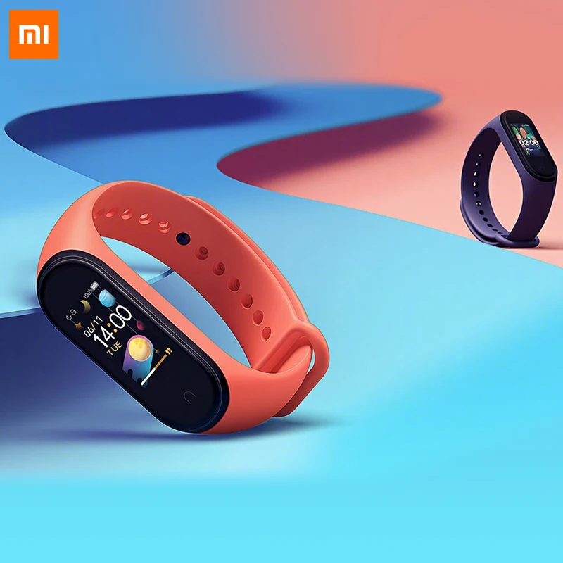 Original Xiaomi Mi Band 4 Smart Wristband 0.95inch AMOLED Color Screen 5ATM  Waterproof Heart Rate Fitness BT5.0 BLE Mi Fit APP