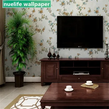 

Europe and the United States nostalgic printed wallpaper bedroom living room study wall stereo waterproof non-woven wallpaper