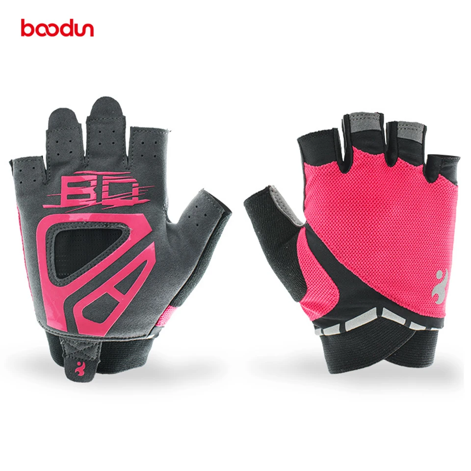 BOODUN Women Yoga Body Building Training Gym Gloves Anti-skid Breathable Sport Dumbbell Fitness Exercise Half Finger Gloves