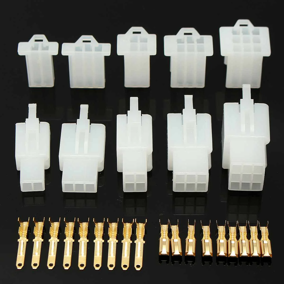 

50Sets Auto Electrical Wire Connector Terminal 2 3 4 6 9 Pin 2.8 mm Connectors Electrical Supply Female Male Housing Parts