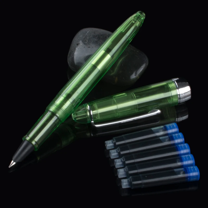 Jinhao 992 зеленые прозрачные спиральные цветные круглые типы офисных студенческих тонких перьевых ручек Новые