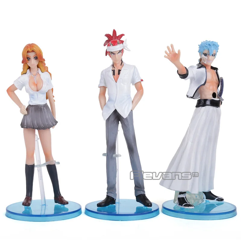 Аниме Bleach Фигурки игрушки Kurosaki Ichigo Kuchiki Rukia Aizen Sousuke Hitsugaya Toushirou 8 шт./компл. BLFG017