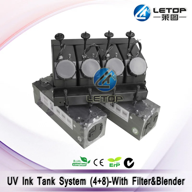 

Uv ink tank supply system(4+8)-with filter&blender refill ink cartridge system