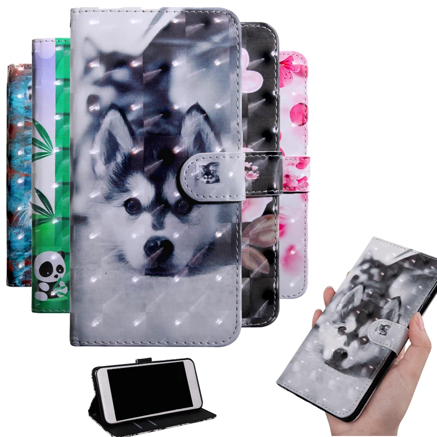 

for Samsung Galaxy A6S Case 3D luxury magnet stand Fold Flip Wallet A3 A5 A8 A6 A7 A9 Plus 2018 A10 A20 A30 A40 A50 A70 cover
