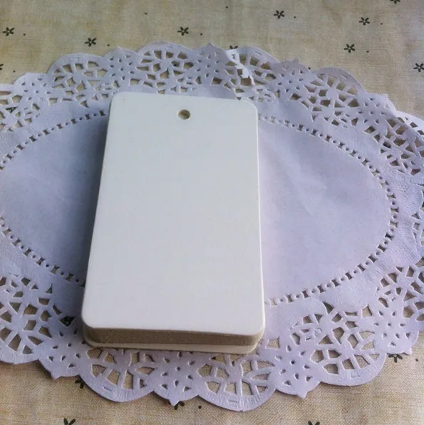 

10*6cm 100pcs/lot Custom Packaging Labels DIY White Paper Tags Blank Wedding Decoration Labels Message Tag