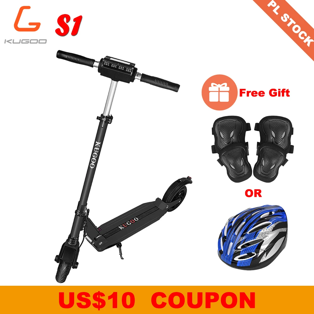 

[Europe Stock] KUGOO S1 Folding Electric Adult Scooter 350W Motor LCD Display 3 Speed Modes 8.5 Inches Tire electric skateboard