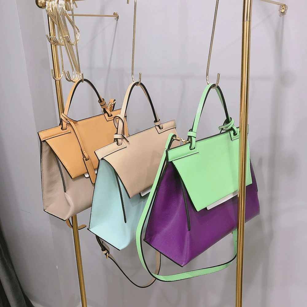 

ESbear Luxury Handbags Women Bags Designer Casual Women Handbags Genuine Leather Messenger Bags Famous Design Female Tote Bag
