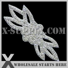 50 шт./лот) свадебные горный хрусталь аппликация железа на бисером патч для пользовательских свадебное платье украшения, X1-RAT2233