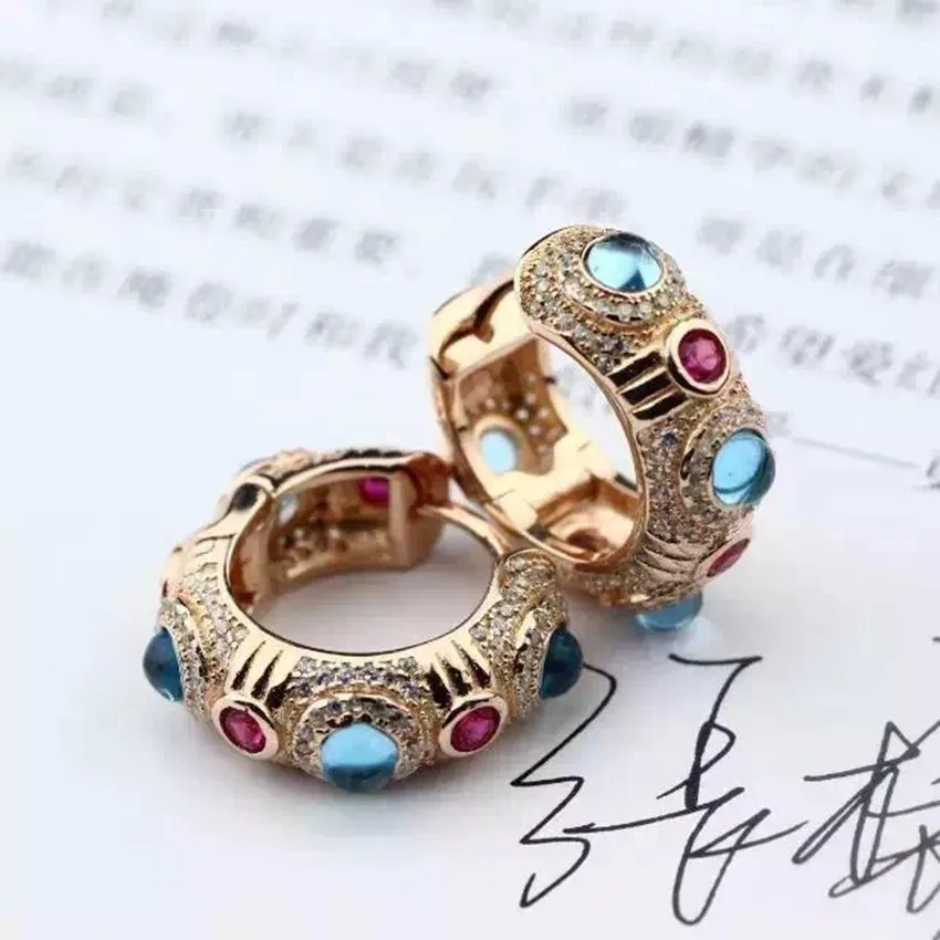 Модное 925 пробы Серебряное циркониевое кольцо с имитацией пальца, дизайн того же кольца, серьги-кольца, цветные серьги с кристаллами золотого цвета, ювелирные изделия
